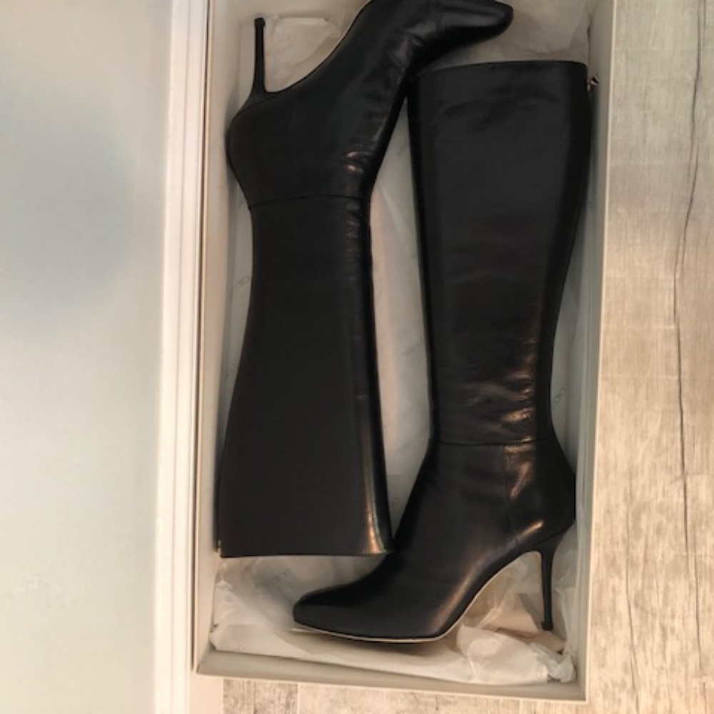 Jimmy Choo Kirby Kid Leather black boots size 39